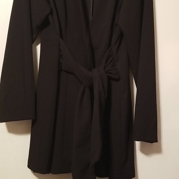 New Ashley Stewart Crepe Knit Faux Wrap Jacket Blazer - Picture 3 of 11